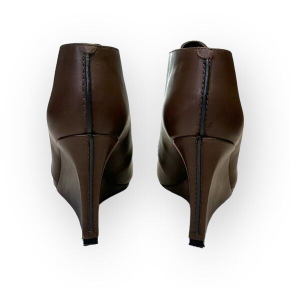 Clarks Women's Kelbrook Azizi Lace-Up Leather Ankle Boot 9M Taupe brown Leather - Picture 8 of 12